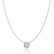 Pendentif diamant naturel rond 1.00 carat or blanc Ella